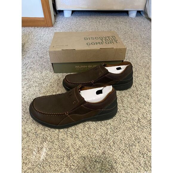 NWT Nunn Bush Men’s All-Terain Comfort Brown Brookston Slip-on loafer Size 9 - Picture 4 of 8